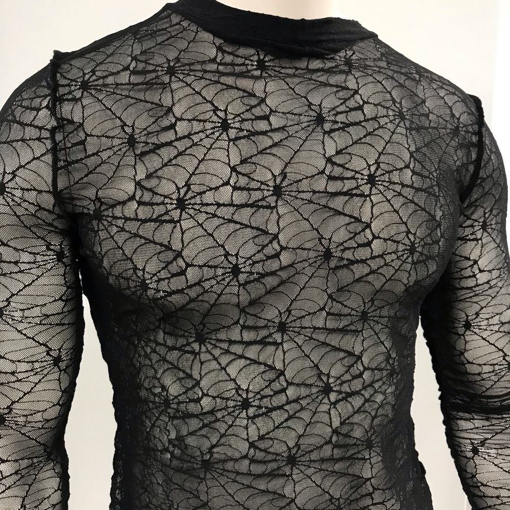 NEW Spider Web Sheer Gothic Top Steampunk T-shirt